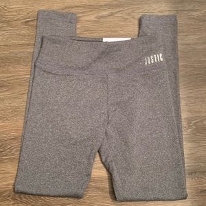 NWT! Justice Active Grey Leggings!